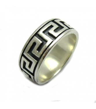 R000058 Genuine Stylish Sterling Silver Ring Hallmarked Solid 925 Meanders Band Handmade